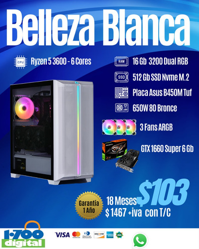 Imagen 9 de 10 de Cotice Pc Gamer I7 I5 I3 Ryzen 5 7 3 Gtx Rx 1650 560 1660
