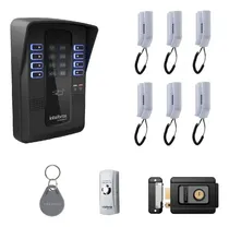 Comprar Kit Interfone 6 Pontos Com Fechadura, Chaveiro E Botoeira