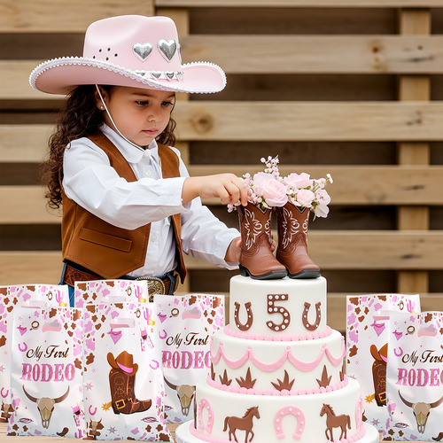 Bolsa De Dulces Chica Cowboy Para Fiesta De Cumpleaños 30pcs