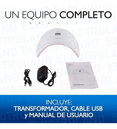 Imagen 7 de 10 de Cabina Led Sun S9 24w Uñas Esculpida Gelificada Digital