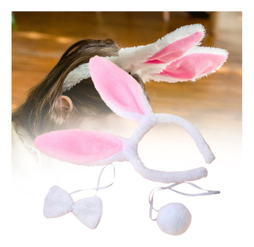 Q Conjunto De Disfraz De, Diadema Con Orejas, Pajarita,
