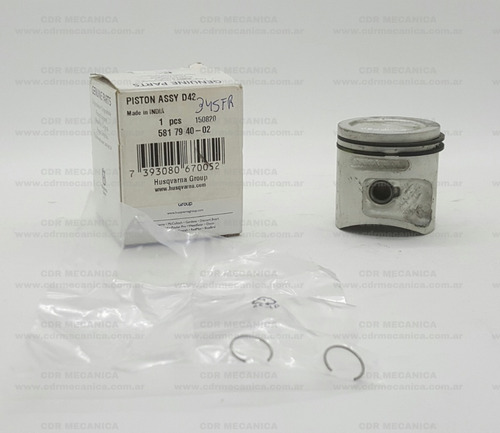 Imagen 3 de 6 de Kit Piston Y Aros Original Motoguadaña Husqvarna 345 Fr
