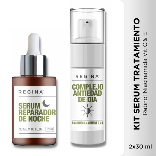 Imagen 1 de 8 de Kit Serums Regina Rutina Tratamiento Día & Noche