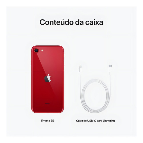 Apple iPhone SE (3ª geração, 64 GB) - PRODUCT(RED) - Excelente (Recondicionado)