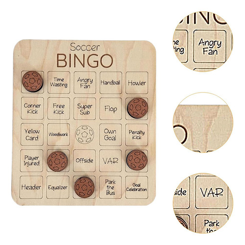 Juego De Bingo De Madera, Juego De Madera FĂștbol Americano