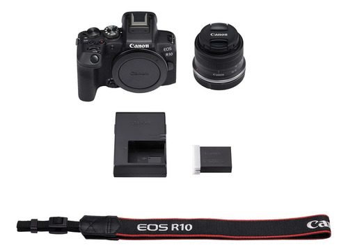 Câmera Sem Espelho Canon Eos R10 24.2mp Com Lente Rf-s 18-45