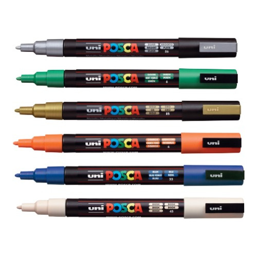 Marcadores Gráficos Posca Pc-3m X3 Colores 