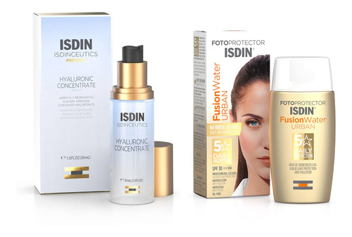 Kit Facial Isdin Hyaluronic Concentrate + Fusion Water Urban