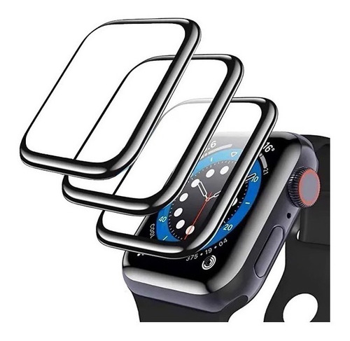 Kit 3 Película 3d Nanogel P/ Apple Watch Series 7 45mm 45 Mm