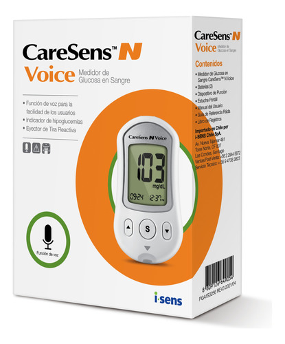 Medidor De Glucosa N Voice Caresens