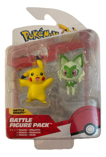 Pikachu Y Sprigatito Pokemon Spirigatito Battle Figure Pack (Usado)