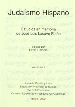 Libro Judaísmo Hispano Volumen I Estudios En Memoria De José