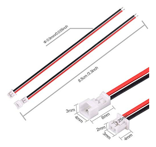 Conector Macho Y Hembra Jst 1.25 Mm - 10 Pares