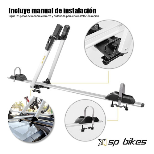 Imagen 4 de 8 de Rack Portabicicletas Para Techo/toldo Universal