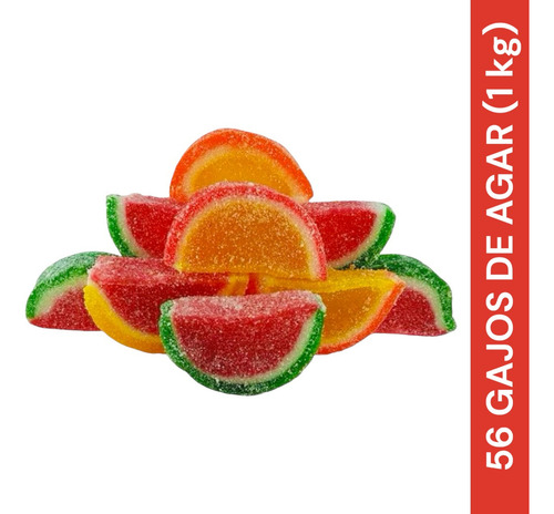 56 Gajos De Agar - Gomitas De Agar - Dulce Tipico 1 Kg