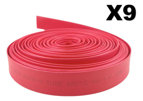 Termoencogible De 10 Mm De Diámetro Rojo X 9 Metros