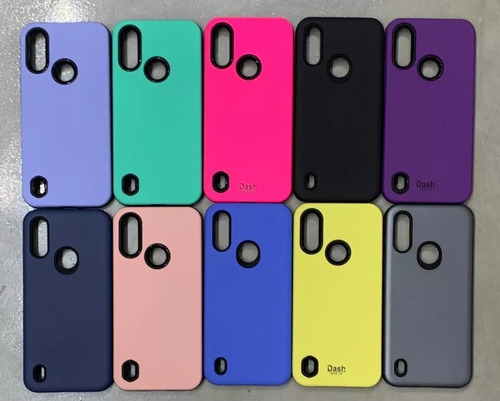 Funda Reforzada + Vidrio Templado Para Motorola E6s/e6i