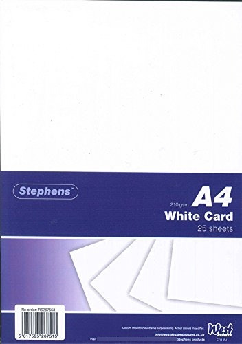 Tarjeta Blanca De 7.41 oz/m², 25 Hojas