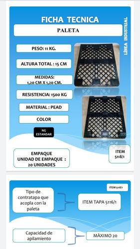 Paletas O Estibas Plasticas