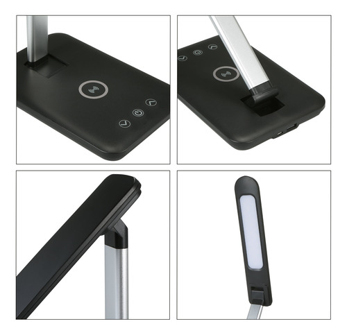 Lámpara De Escritorio Led Usb Con Carga Inalámbrica, Control