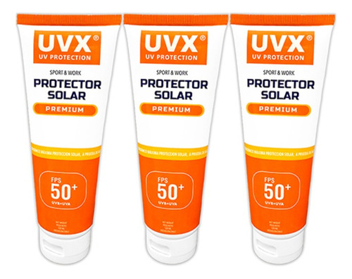 Protector Bloqueador Solar Uvx Premium 120 Grs Pack 3 Un