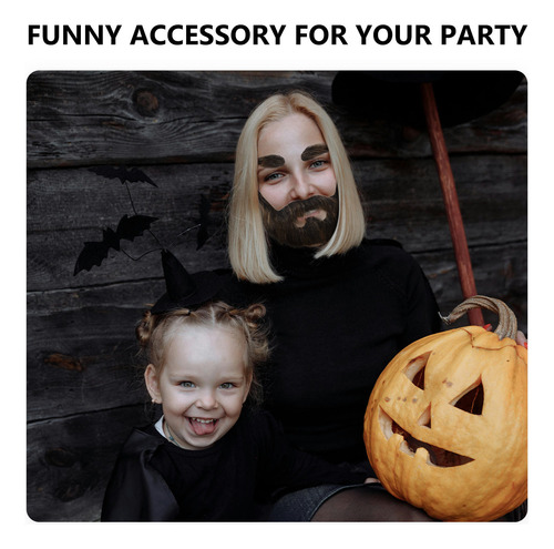 1 Juego De Cosplay Falso De Halloween Con Barba Falsa Y Espo