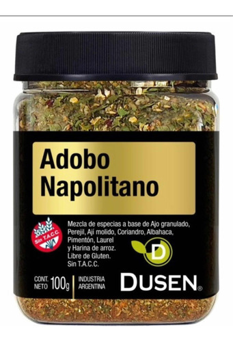 Adobo Napolitano Dusen Sin Tacc Y Kosher X 100 Grs.