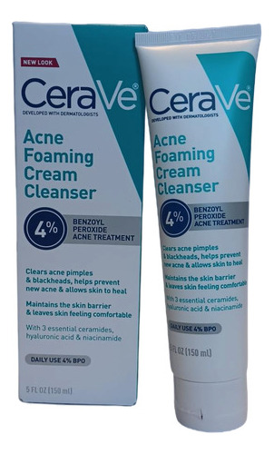 Cerave Acne Foaming Cream Cleanser Limpiador De Acne 150 Ml