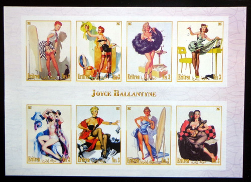 Eritrea Arte, Bloq 8 Sellos Joyce Ballantine 2017 Mint L9864
