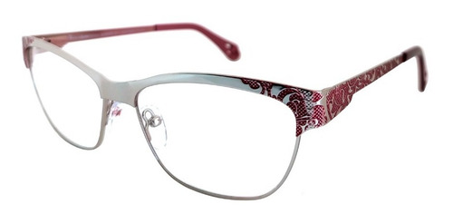 Anteojos Armazones Marcos Valeria Mazza 3710 Color Plateado/magenta (003)