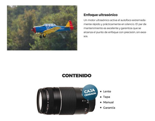 Objetivo Lente Canon Ef 75-300mm F/4-5.6 Iii T3i T2i 40d