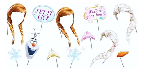 Accesorios Fotos Party Props Frozen C/12pz Ofro0 Am88