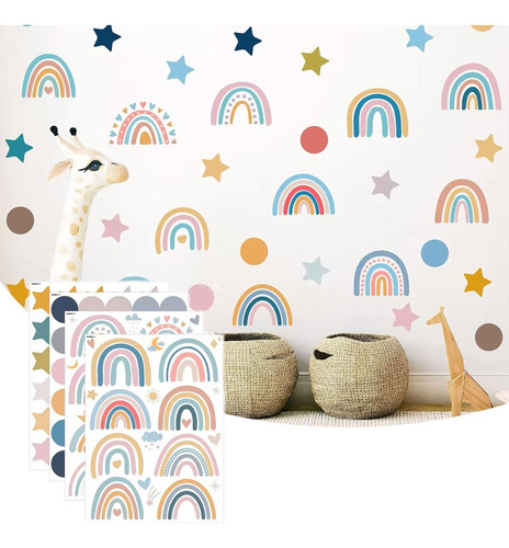 Arco Iris Con Temas De Vinilo Estético Pegatinas De Pared