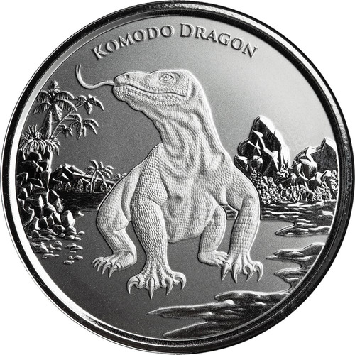 Moneda De Plata Tokelau Dragón De Komodo 2022