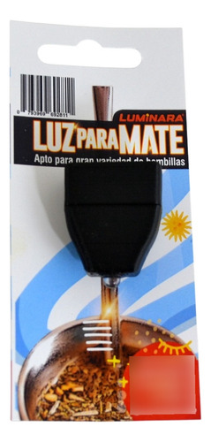 Luminara Luz Matera Linterna Para Mate Luz Mate Incluye Pila Negro Luminara
