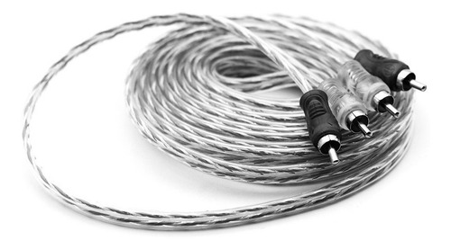 Imagem 4 de 8 de Kit 1 Cabo Rca 5m + 2y Dupla Blindagem Injetado 4mm