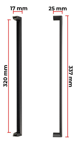 3 Puxador De Gaveta Alça 320mm Escritório Closet Quarto Less