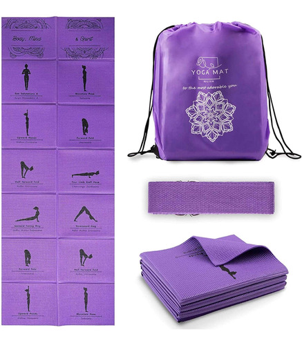 Mat Yoga Pilates Plegable (kit Completo)