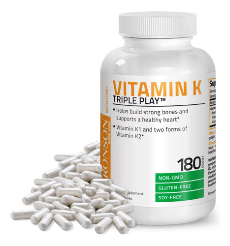 Vitamina K K2 Mk7 Mk4 M7 550mcg Espectro Completo Apoyo Oseo