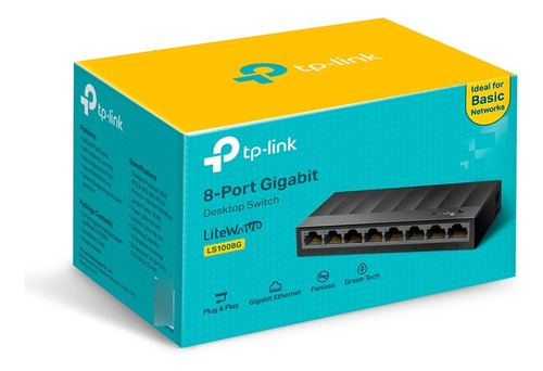 Switch Tp-link Ls1008g 8 Puertos Gigabit Case Plastica, Plug