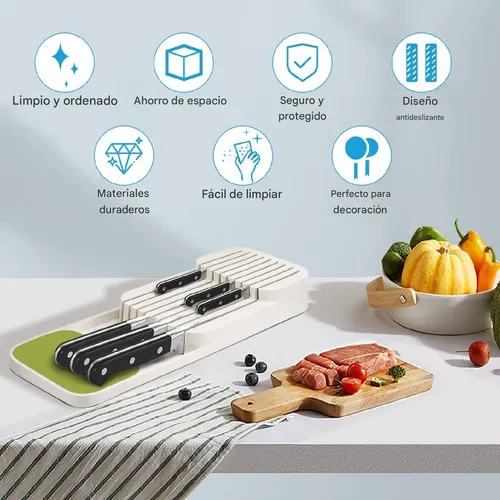 Soporte Organizador De Cuchillos Para Cajón De Cocina
