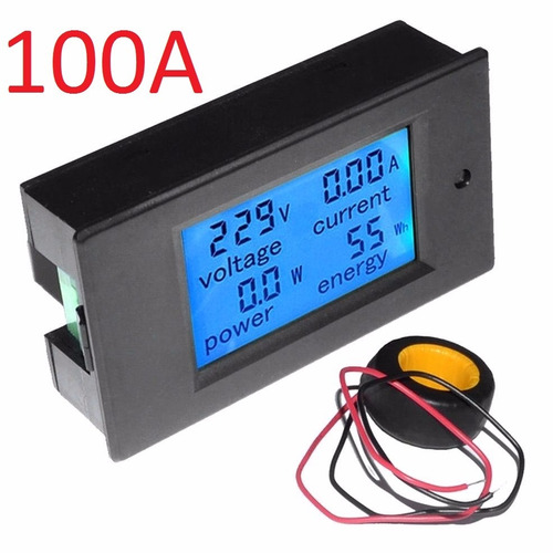 Medidor De Corrente Voltagem Potencia Energia 4x1 Tela Lcd