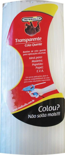 Refil Bastao Cola Quente Transparente Fina 7,5mm X 30cm 10kg