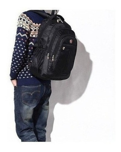 Imagem 5 de 5 de Mochila Bolsa Reforçada Notebook Impermeável Alça Cabo Aço