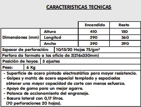 Imagen 2 de 2 de Anilladora Espiralera Encuadernadora Metálica Offiline