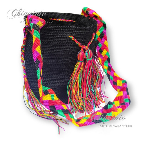 Bolsa Morral Mariconera Crossbody Tejido Artesanal Mexicano