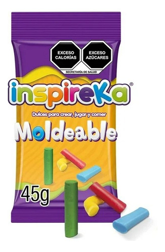 Caramelo Inspireka Moldeable Mango, Manzana Verde, Mora Azul