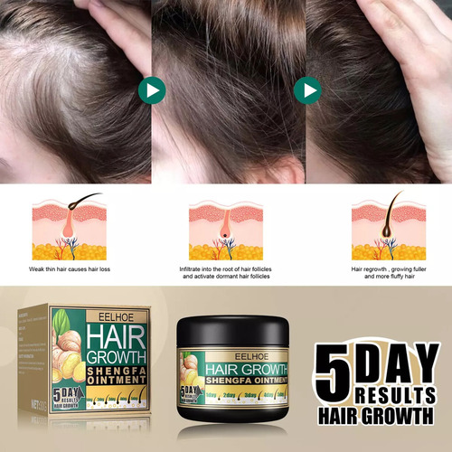 1 Crema Para El Crecimiento Del Cabello Con Aceite De Jengib