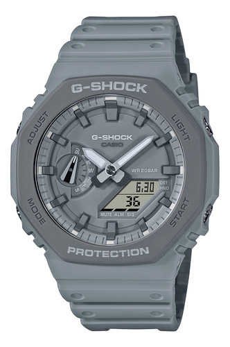 Reloj Hombre Casio Ga-2110et-8adr G-shock Color De La Correa Gris Color Del Bisel Gris Color Del Fondo Gris