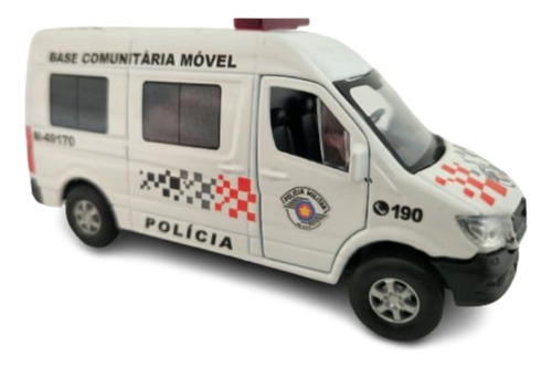 Miniatura Van Base Comunitária Polícia Militar Sp Personaliz
